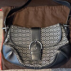 Stylish Coach Black and Gray Women's Bag